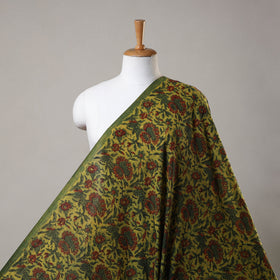 Green Block Print Cotton Natural Dyed Jahota Fabric