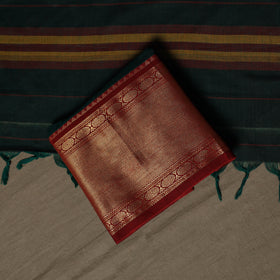 Dharwad Cotton 3pc Unstitched Dress Material Suit Set with Woven Border 31