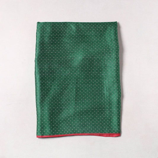 Green - Pure Handloom Mashru Silk Cotton Precut Fabric (2 meter)