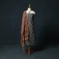 Pochampally Ikat Cotton 2pc Unstitched Dress Material Kurta Set with Jewellery 09