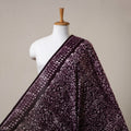 Purple Hand Batik Print Cotton Fabric