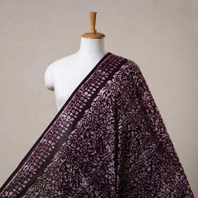 Purple Hand Batik Print Cotton Fabric