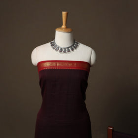 Dharwad Cotton 3pc Unstitched Dress Material Suit Set with Woven Border 27