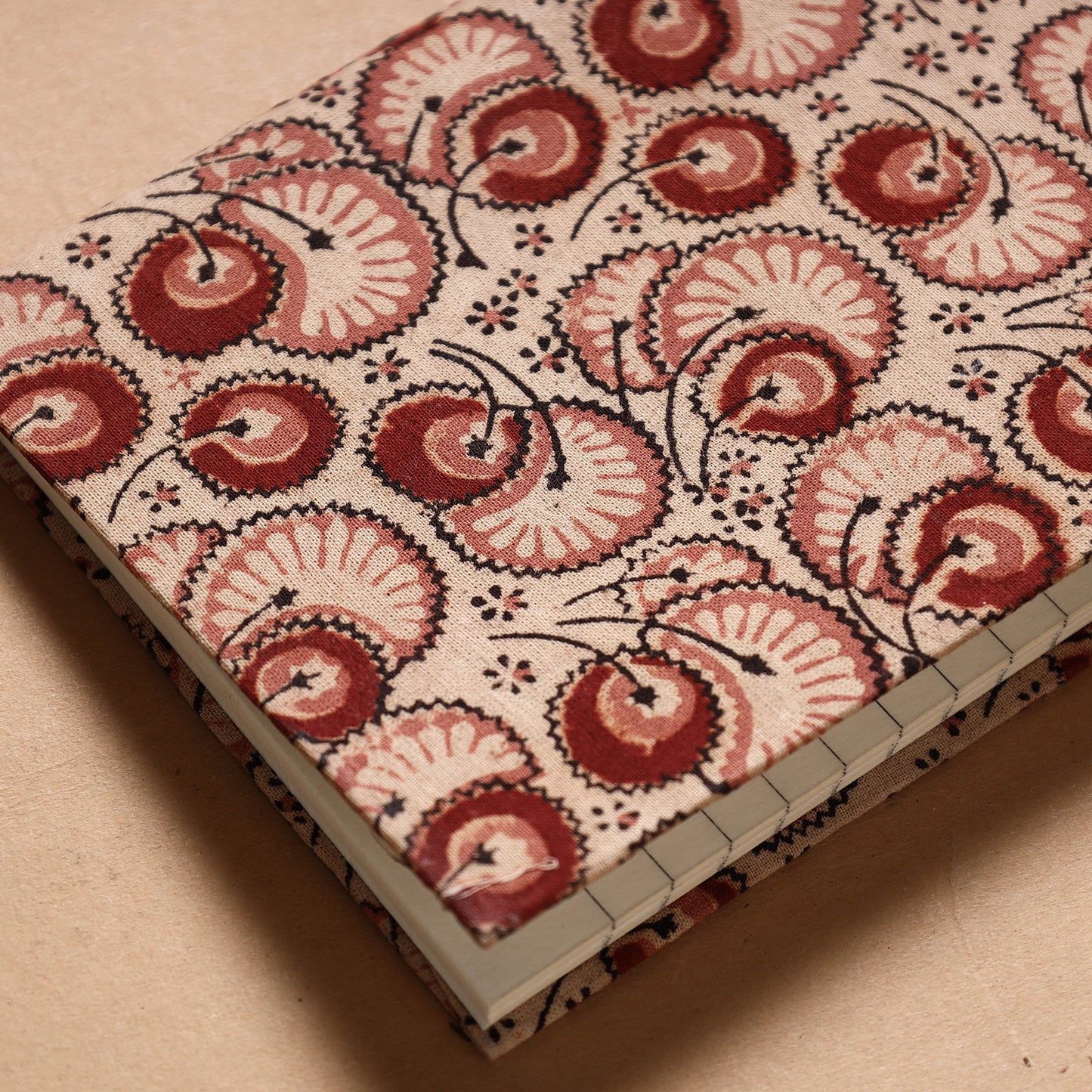 Kalamkari Fabric Cover Handmade Paper Notebook (7 x 5 in)