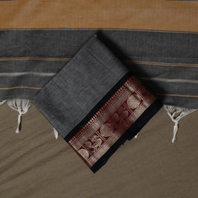 Dharwad Cotton 3pc Unstitched Dress Material Suit Set with Woven Border 25