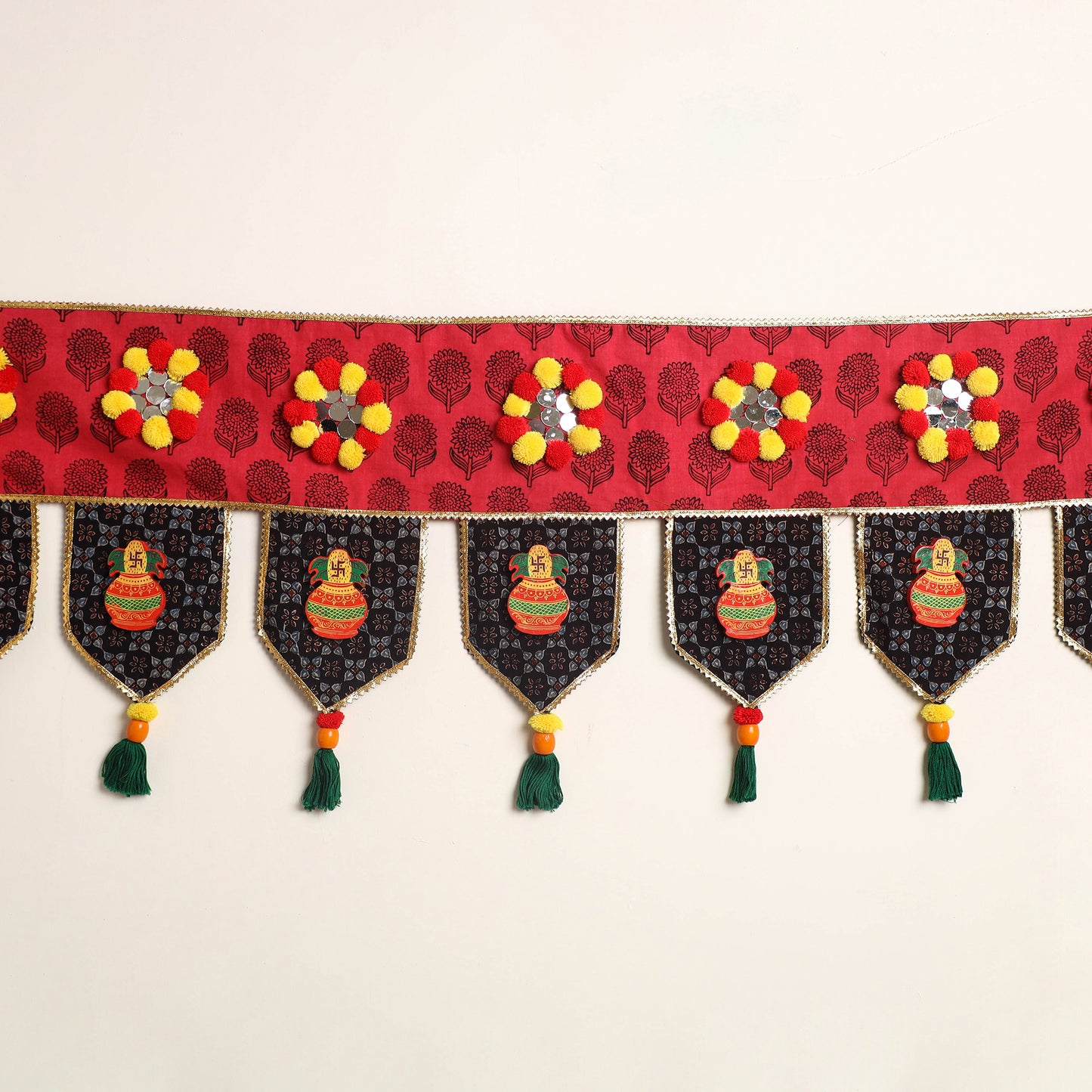 Handmade fabric toran for festive decor 15 - handcrafted
