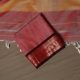 Dharwad Cotton 3pc Unstitched Dress Material Suit Set with Woven Border 24