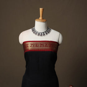 Dharwad Cotton 3pc Unstitched Dress Material Suit Set with Woven Border 23