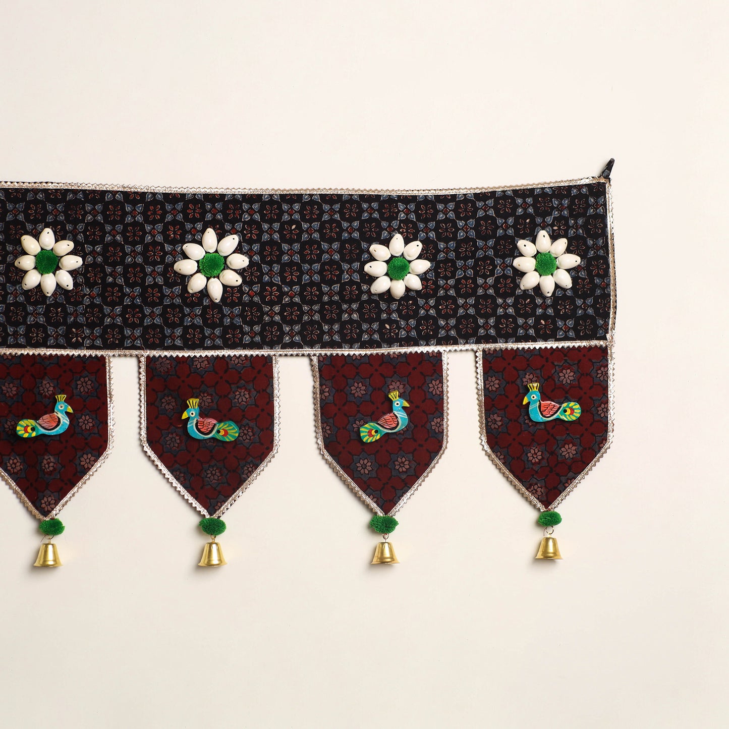 Handmade fabric toran for festive decor 16 - handcrafted