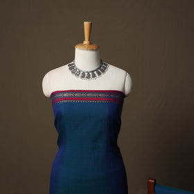 Dharwad Cotton 3pc Unstitched Dress Material Suit Set with Woven Border 20