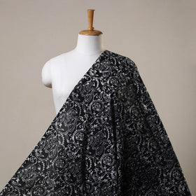 Black Hand Batik Print Cotton Fabric