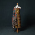 Pochampally Ikat Mercerised Cotton 2pc Unstitched Dress Material Kurta Set with Jewellery 22