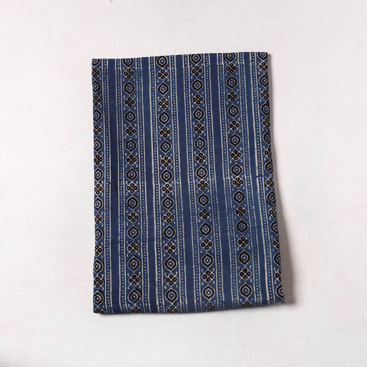 Blue - Ajrakh Block Printed Cotton Precut Fabric (2 meter) 15