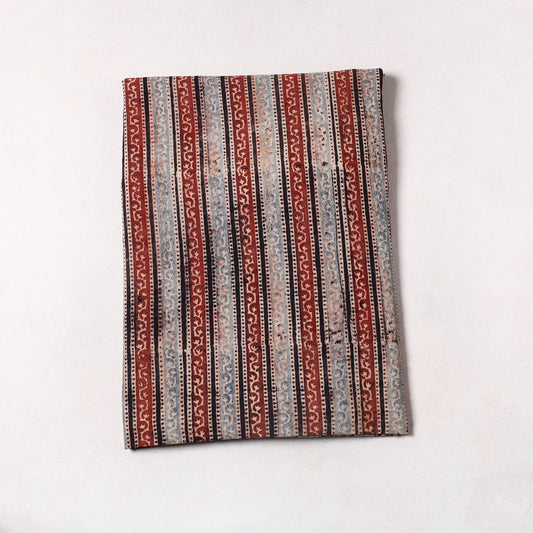 Multicolor - Ajrakh Block Printed Cotton Precut Fabric (2 meter) 16