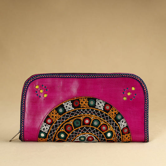 Kutch Embroidery Cotton Handmade Leather Wallet 27