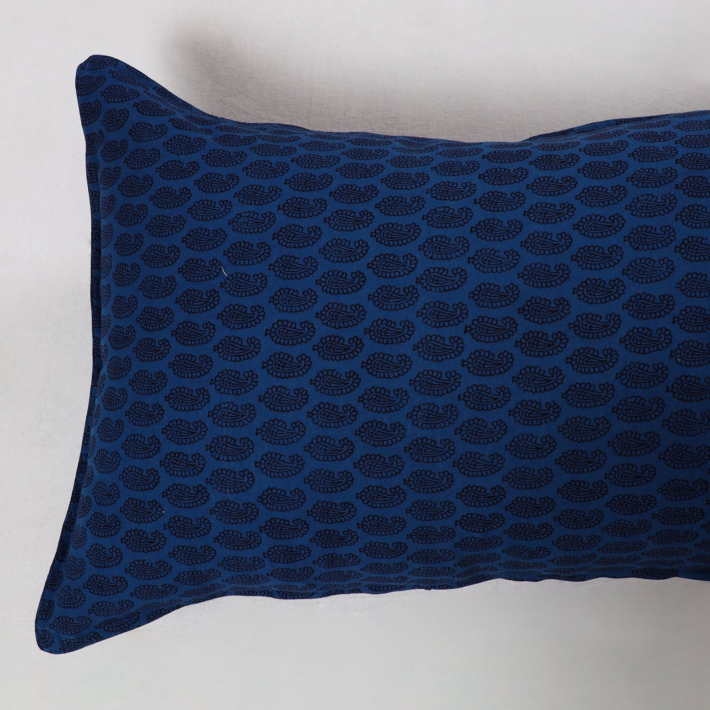 Blue - Bagh Block Printed Cotton Pillow Cover (Set of 2) 04