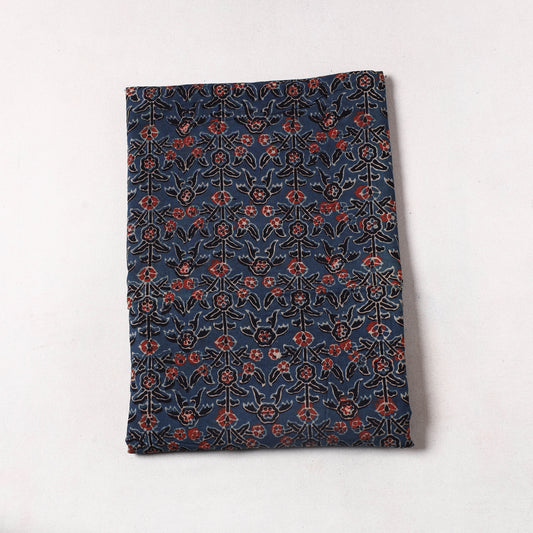 Blue - Ajrakh Block Printed Cotton Precut Fabric (1.6 meter) 19