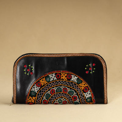 Kutch Embroidery Cotton Handmade Leather Wallet 30