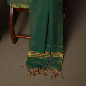 Dharwad Cotton 3pc Unstitched Dress Material Suit Set with Woven Border 13