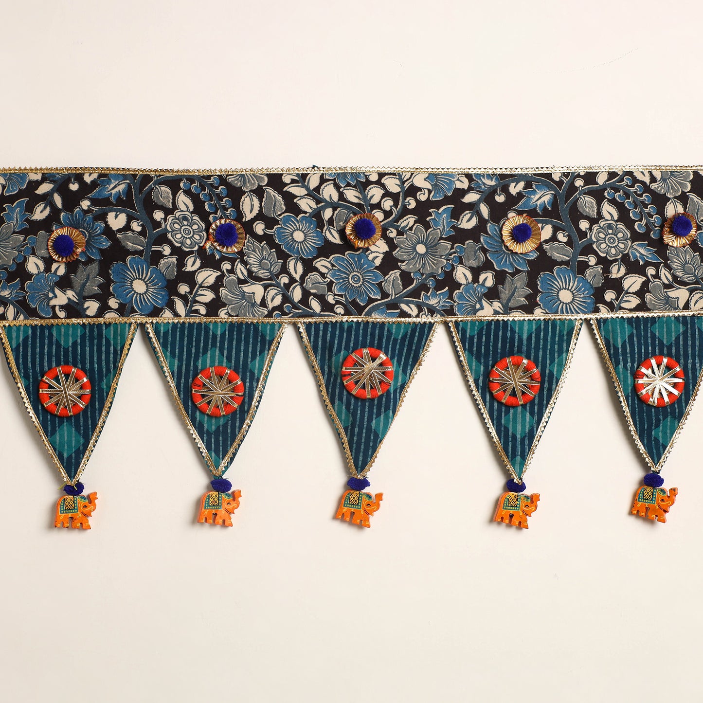 Handmade fabric toran for festive decor 36 - handcrafted