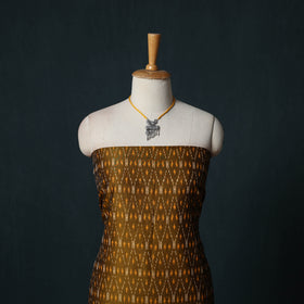 Pochampally Ikat Mercerised Cotton 2pc Unstitched Dress Material Kurta Set with Jewellery 25