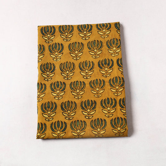Yellow - Ajrakh Block Printed Cotton Precut Fabric (1.5 meter) 24