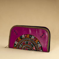 Kutch Embroidery Cotton Handmade Leather Wallet 34