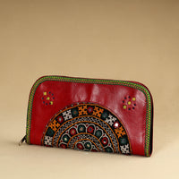 Kutch Embroidery Cotton Handmade Leather Wallet 35