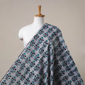 Blue Cotton Kutch Hand Batik Print Fabric