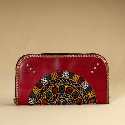 Kutch Embroidery Cotton Handmade Leather Wallet 38