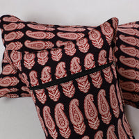 Red - Bagh Block Printed Cotton Pillow Cover (Set of 2) 08