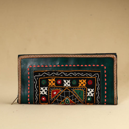 Kutch Embroidery Cotton Handmade Leather Wallet 42