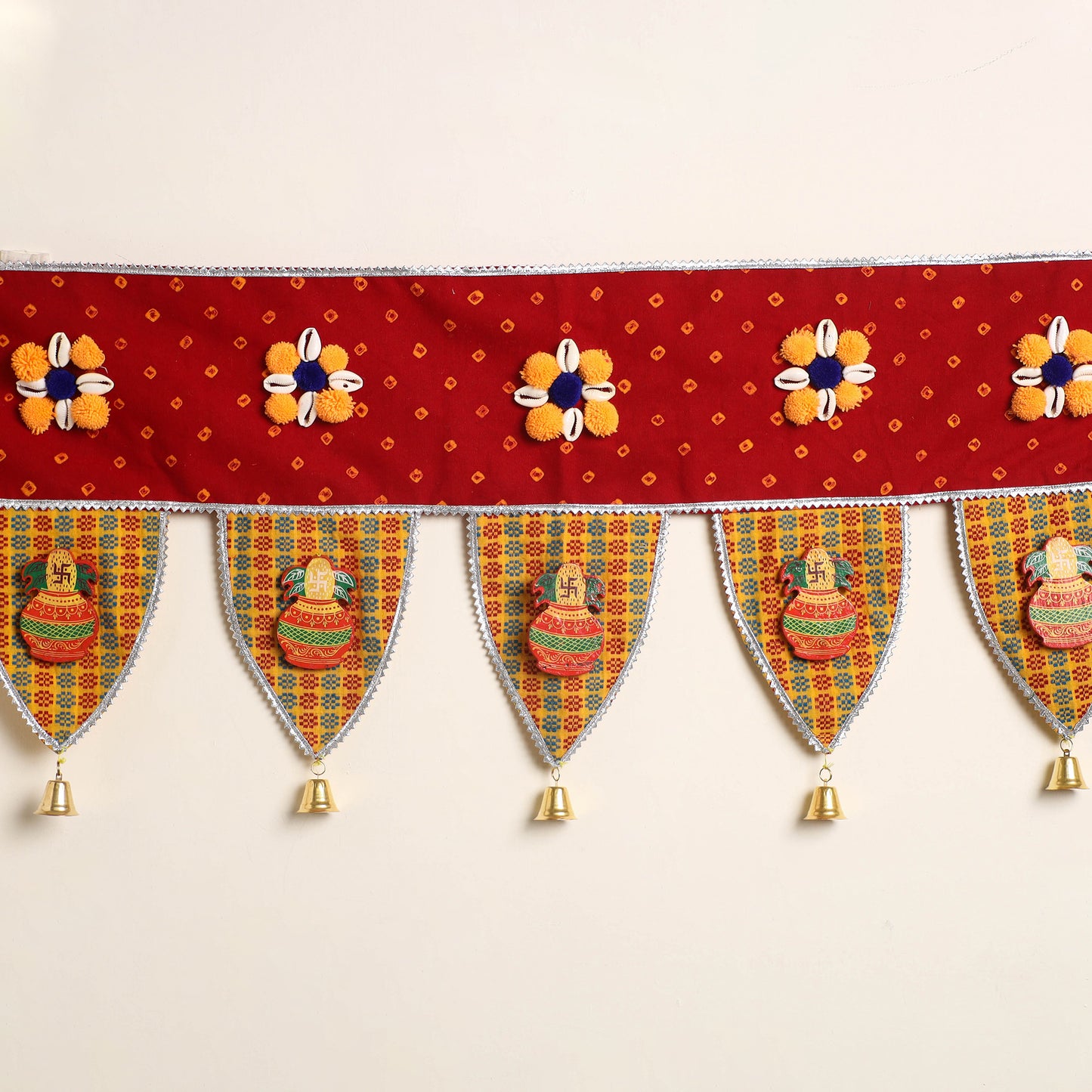 Handmade fabric toran for festive decor 44 - handcrafted