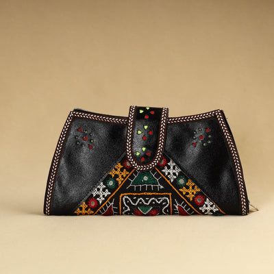 Kutch Embroidery Cotton Handmade Leather Wallet 47