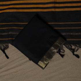 Dharwad Cotton 3pc Unstitched Dress Material Suit Set with Woven Border 08