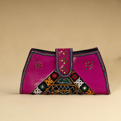 Kutch Embroidery Cotton Handmade Leather Wallet 48