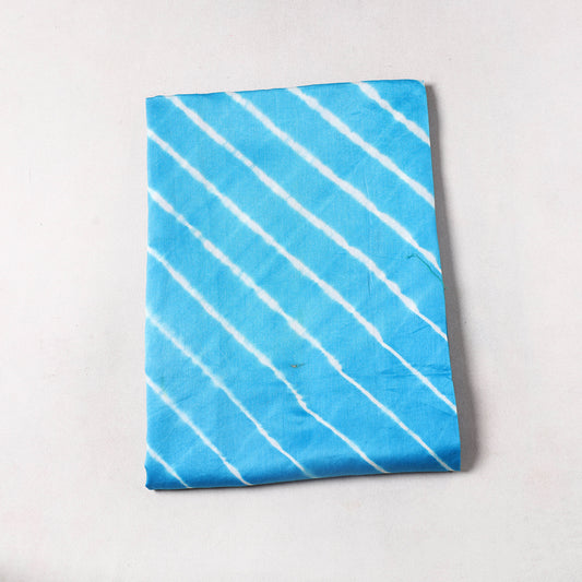 Blue - Leheriya Tie-Dye Chanderi Silk Precut Fabric (1.2 Meter) 38