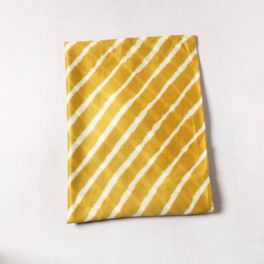Yellow - Leheriya Tie-Dye Chanderi Silk Precut Fabric (1.2 Meter) 39