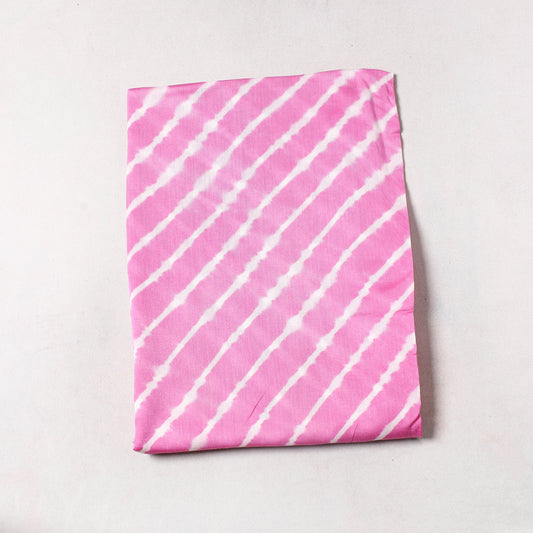 Pink - Leheriya Tie-Dye Chanderi Silk Precut Fabric (1.4 Meter) 41