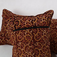 Maroon - Kalamkari Print Cotton Pillow Cover (Set of 2) 14