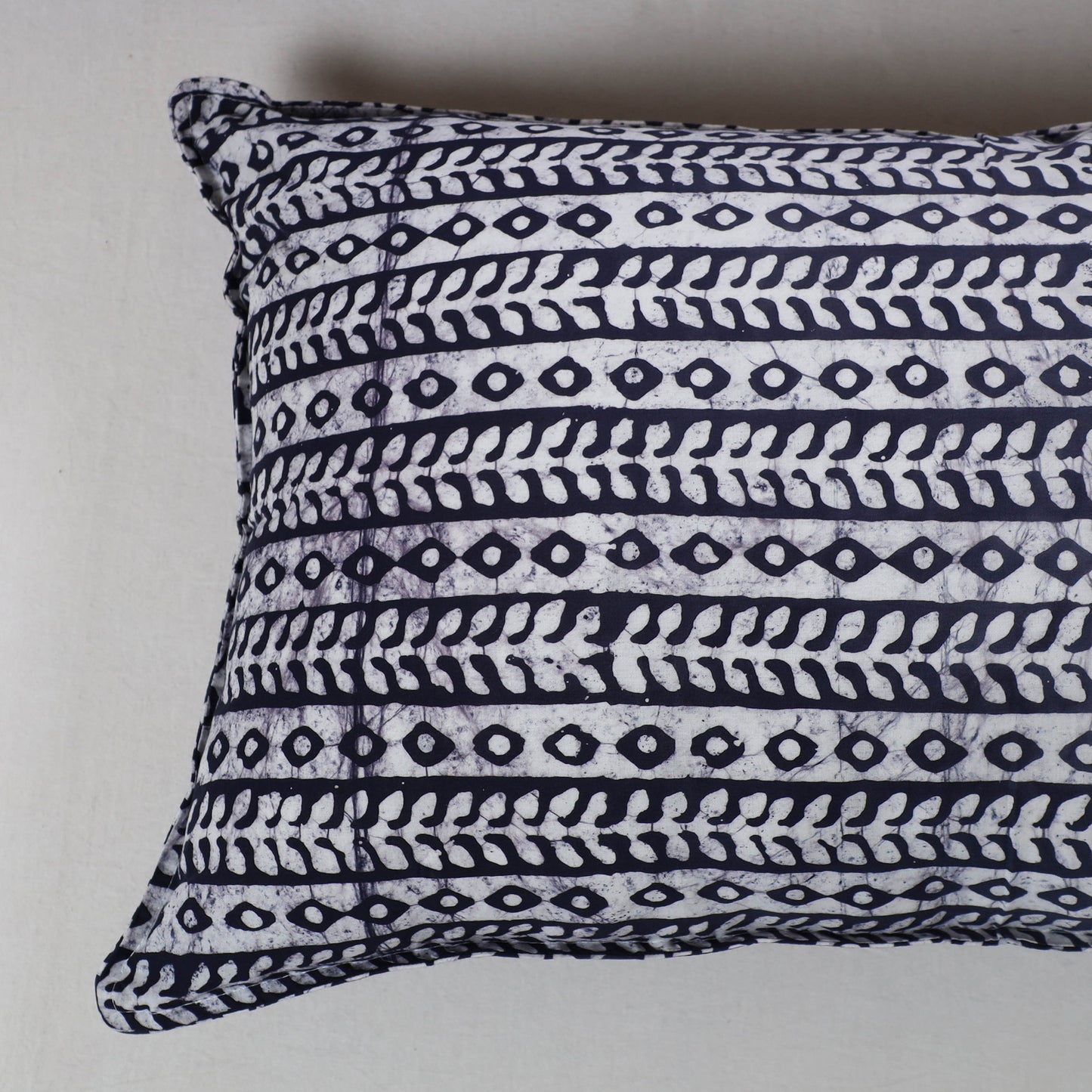 Blue - Hand Batik Printed Cotton Pillow Cover (Set of 2) 20