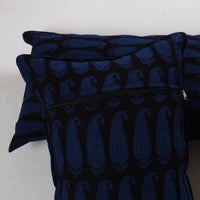 Blue - Bagh Block Printed Cotton Pillow Cover (Set of 2) 23