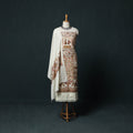 3pc Heavy Chain Stitch Embroidered Wool Unstitched Dress Material Suit Set 03