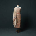3pc Heavy Chain Stitch Embroidered Wool Unstitched Dress Material Suit Set 04