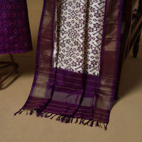 Handloom Mulberry Silk Pochampally Ikat 2pc Unstitched Dress Material 01