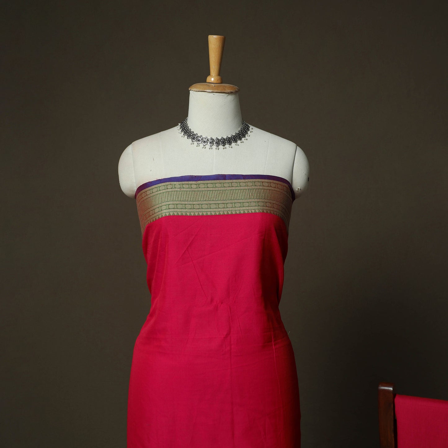 Dharwad Woven Cotton 3pc Unstitched Dress Material Suit Set 20