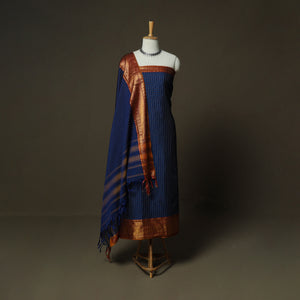 Dharwad Woven Cotton 3pc Unstitched Dress Material Suit Set 01