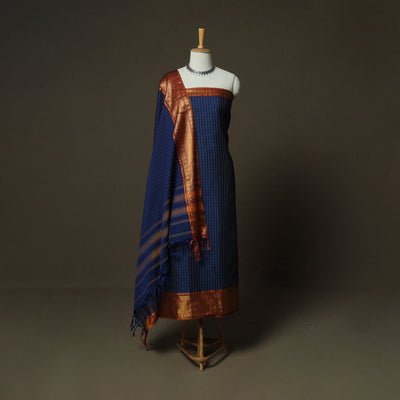 Dharwad Woven Cotton 3pc Unstitched Dress Material Suit Set 01