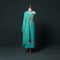 3pc Embroidered Wool Unstitched Dress Material Suit Set 09