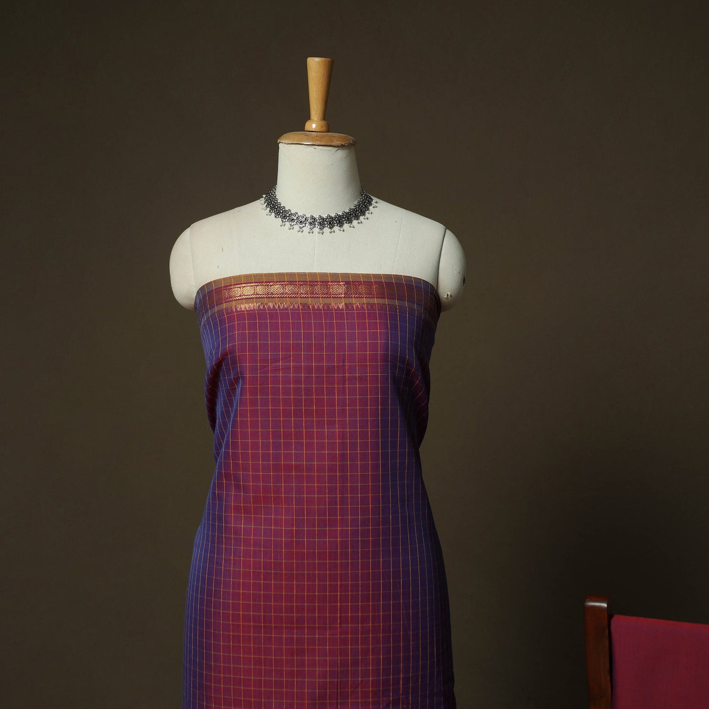 Dharwad Woven Cotton 3pc Unstitched Dress Material Suit Set 02